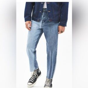 Barney Cools Urban Outfitters Relaxed Two Tone Cropped Jean Size 30